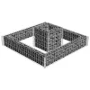  horganyzott acél gabion virágtartó 120 x 120 x 20 cm