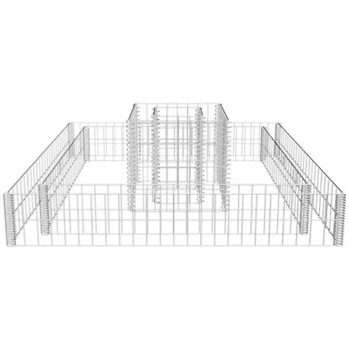  horganyzott acél gabion virágtartó 120 x 120 x 20 cm