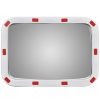 Téglalap alakú konvex közlekedési tükör fényvisszaverőkkel 40 x 60 cm