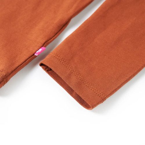 Konyak színű hosszú ujjú gyerekpóló 140