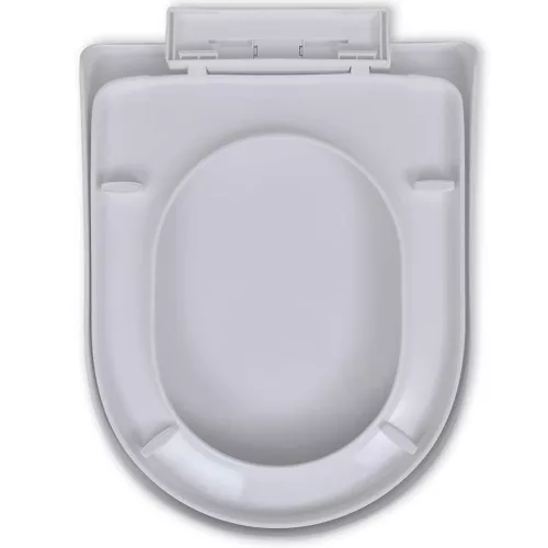  fehér négyzetes WC-ülőke lassan csukódó fedéllel