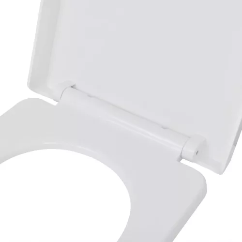  fehér szögletes gyorskioldó WC-ülőke lassan csukódó fedéllel 