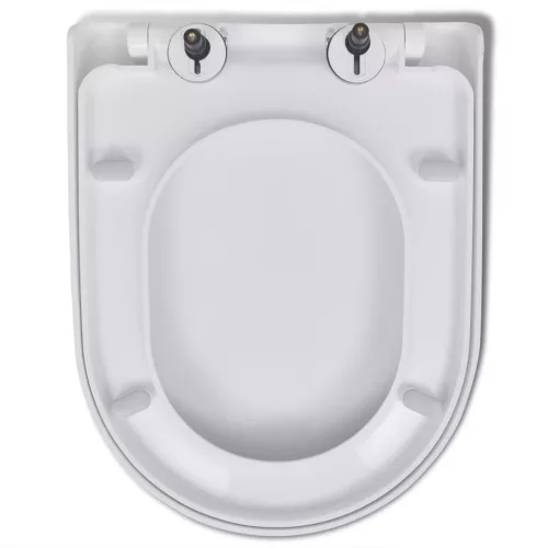  fehér szögletes gyorskioldó WC-ülőke lassan csukódó fedéllel 