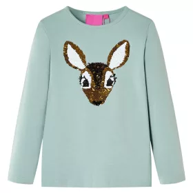 Gyerek hosszú ujjú póló Medium Mint 128