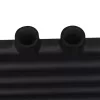 Fekete fürdőszobai egyenes törölközőtartó központi fűtéssel 600x1160mm