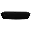 Fürdőszoba téglalap kerámia mosdó fekete