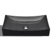 Fürdőszoba téglalap alakú kerámia mosdó fekete