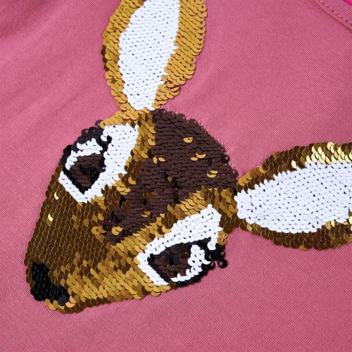 Málna színű hosszú ujjú gyerekpóló 128