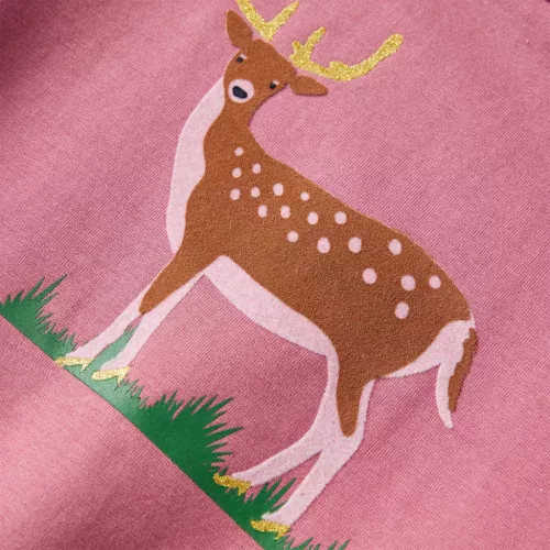 Málna színű gyerekpulóver 140