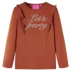 Konyak színű hosszú ujjú gyerekpóló 128