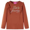 Konyak színű hosszú ujjú gyerekpóló 140