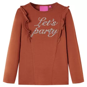 Konyak színű hosszú ujjú gyerekpóló 140