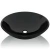  42 cm-es edzett üveg mosdókagyló fekete