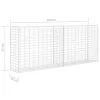  horganyzott acél gabion kosár 85 x 30 x 200 cm