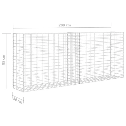 horganyzott acél gabion kosár 85 x 30 x 200 cm