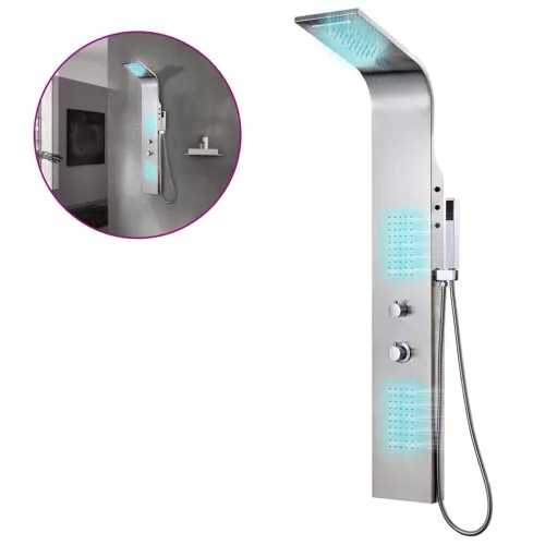  rozsdamentes acél ívelt zuhanypanel rendszer