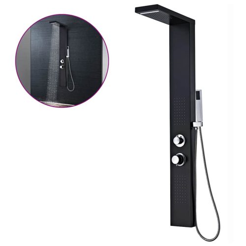  alumínium zuhanypanel matt fekete