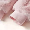 Gyerek kabát műszőrme puha rózsaszín 104