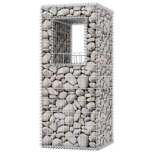 2 db  acél gabion kosár oszlop / ágyás 50 x 50 x 120 cm