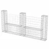  U-alakú horganyzott acél gabion kosár 240 x 20 x 100 cm