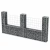  U-alakú horganyzott acél gabion kosár 240 x 20 x 100 cm