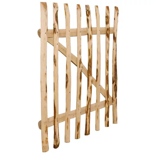  egyajtós mogyorófa deszka-kerítéskapu 100 x 120 cm