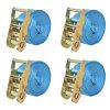  4 db kék racsnis rögzítőheveder 2 tonna 6 m x 38 mm