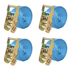  4 db kék racsnis rögzítőheveder 2 tonna 6 m x 38 mm