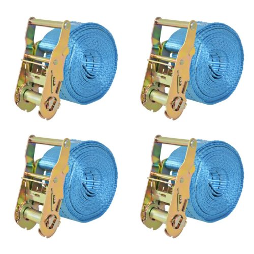  4 db kék racsnis rögzítőheveder 2 tonna 6 m x 38 mm