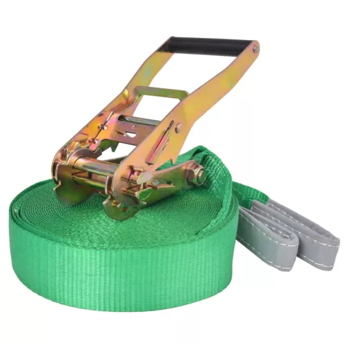  zöld, 150 kg teherbírású heveder 15 m x 50 mm