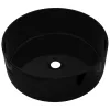  kerek, fekete kerámia mosdókagyló 40 x 15 cm