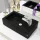 fekete kerámia mosdó csaptelep furattal 46 x 25,5 x 12 cm