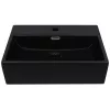  fekete kerámia mosdó csaptelep furattal 51,5 x 38,5 x 15 cm
