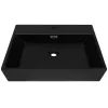  fekete kerámia mosdó csaptelep furattal 60,5 x 42,5 x 14,5 cm