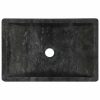  magasfényű fekete márvány mosdókagyló 45 x 30 x 12 cm
