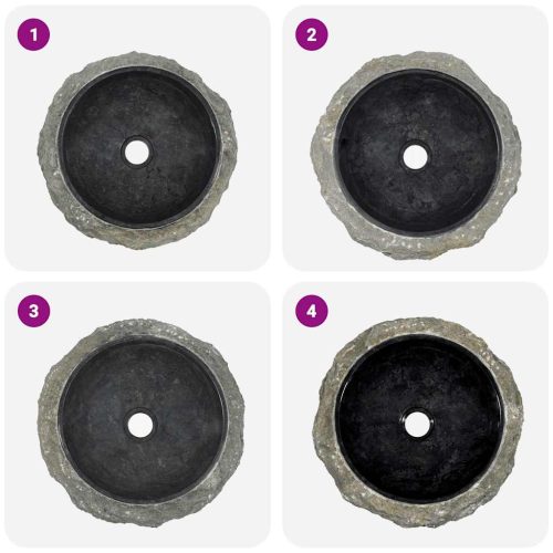  fekete márvány mosdókagyló 40 x 12 cm