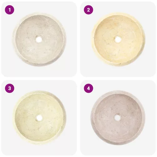  krémszínű márvány mosdókagyló 40 x 12 cm