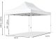 Professional összecsukható sátrak ECO 300g/m2 ponyvával, acélszerkezettel, 4 oldalfallal, panoráma ablakkal - 3x4,5m krém