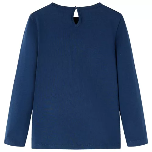 Tengerészkék hosszú ujjú gyerekpóló 104