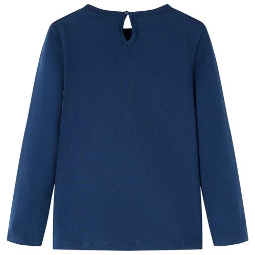 Tengerészkék hosszú ujjú gyerekpóló 128