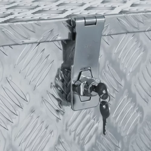  ezüstszínű alumínium láda 90,5 x 35 x 40 cm