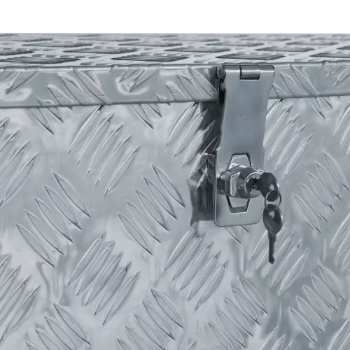  ezüstszínű alumíniumdoboz 110,5 x 38,5 x 40 cm