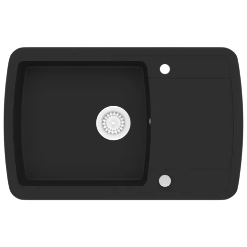  fekete, egymedencés gránit mosogatótálca