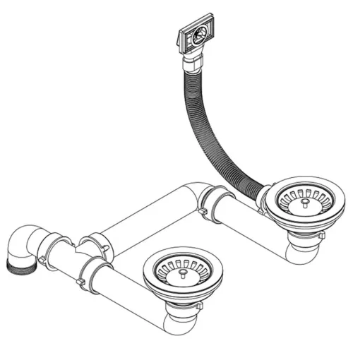  szürke, kétmedencés gránit mosogatótálca 
