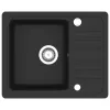  fekete, egymedencés gránit mosogatótálca 