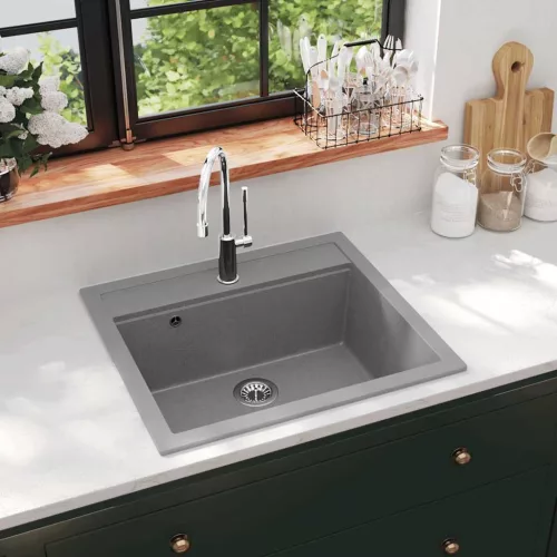  szürke, egymedencés gránit mosogatótálca