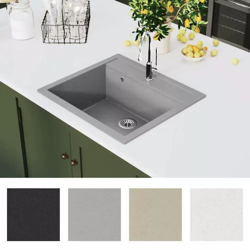  szürke, egymedencés gránit mosogatótálca