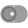  szürke, ovális alakú, egymedencés gránit mosogatótálca