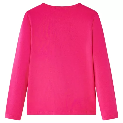 Élénk rózsaszín hosszú ujjú gyerekpóló 104