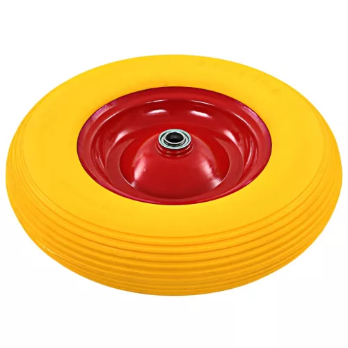  tömör poliuretán talicskakerék tengellyel 4.00-8 390 mm